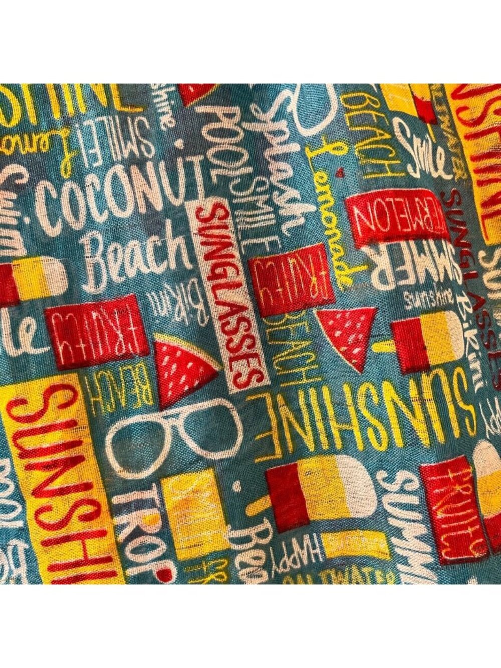 Colorful Summer Beach Scarf Summer Fun Text Graphics Greenbrier International